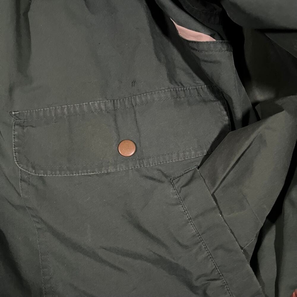 GANT L 90s Windbreaker Jacket Green Beige Colorblock Reversible Bomber Vintage - Picture 4 of 7